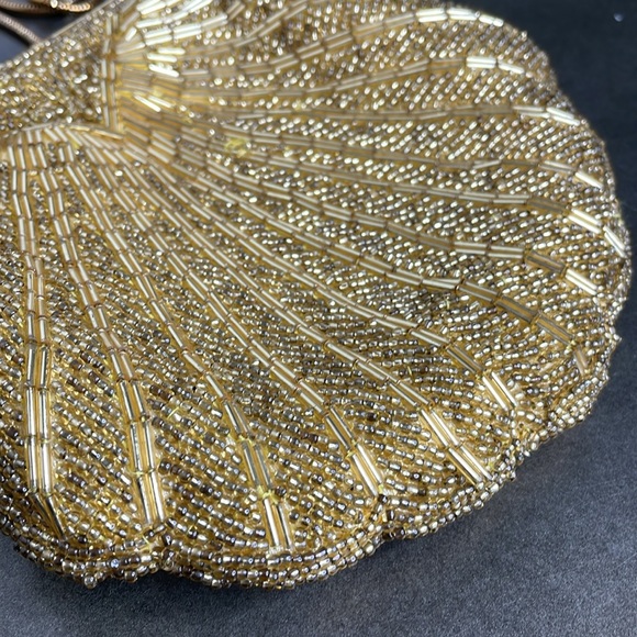 Carolyn Barton Vintage Evening Clutch GOLD DETAILED BEADING - Picture 3 of 7
